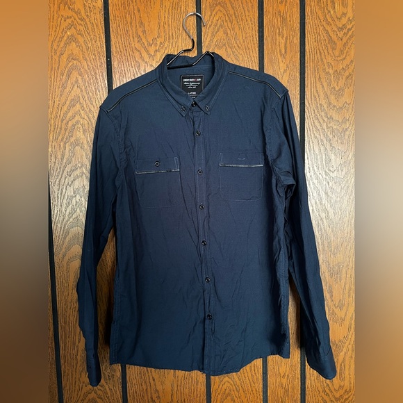 Paper Denim & Cloth Dark Blue Casual Shirt size L - Picture 1 of 3